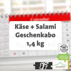 GESCHENK ABO MIX | 1,4 kg Käsevielfalt in Bergkäse + Schnittkäse + Wildsalami | endet automatisch | abwechselnde, laktosefreie Käsevielfalt pro |