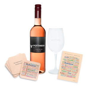 Geschenkset “POTT-Liebe” – POTTWEIN Rosé 2020er | Deine Wörter