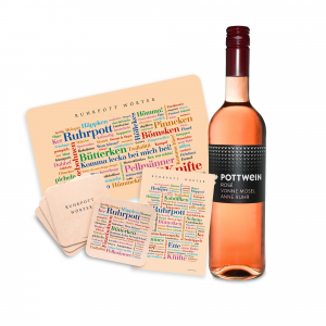 Geschenkset “POTTWEIN für Zwei” – POTTWEIN Rosé 2020er | Deine Wörter