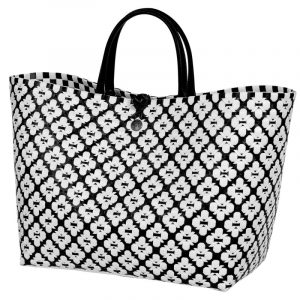 Handed By – Motif Bag Shopper – White Pattern – L | Zeitgeist Shop