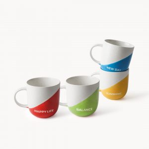 Kaffeetassen Set mit Sprüchen 4er Set 300 ml | MIAMIO