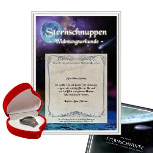 Sternschnuppe als Hochzeitsgeschenk | Ein himmlisches Präsent mit echtem Himmelseisen | Mondland