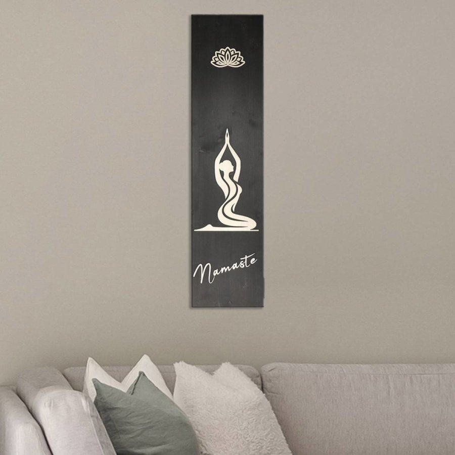 Wandbild aus Holz 20x80cm YOGA "Vajrasana - Diamand" - Raumzutaten.de | Online Shop | raumzutaten