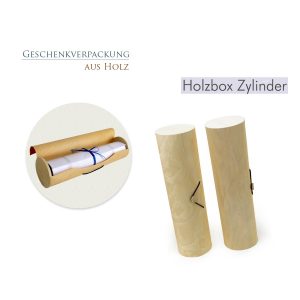Dokumentenrolle Holz | Edle Holzverpackung zum Geschenk | Mondland