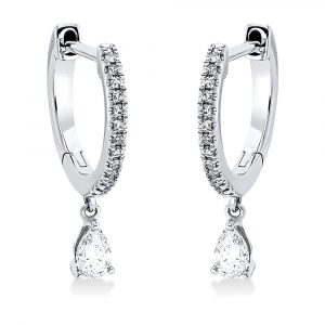 Diamant Creolen 0,25 ct Weißgold 750 | Diamondoro.de