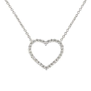 Herz Diamant Collier 0,50 ct Weißgold 750 | Diamondoro.de