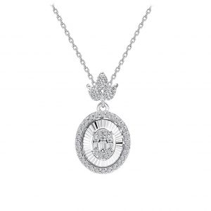 Baguette Diamant Collier 0,27 ct Weißgold 585 | Diamondoro.de