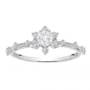 Weißer Saphir Diamant Ring Weißgold 585 | Diamondoro.de