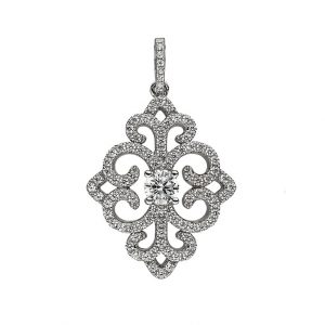 Zirkonia- Anhänger Ornament Sterling Silber 925 | Diamondoro.de
