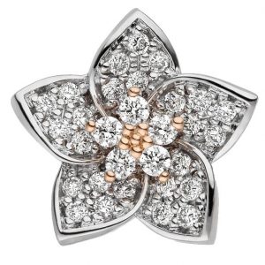 Diamant Anhänger Blüte Weißgold/Rotgold 585 | Diamondoro.de