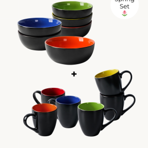 Frühstücksmorgen Le Papillon – 12-teilig – Kaffeetassen & Schüsseln | MIAMIO