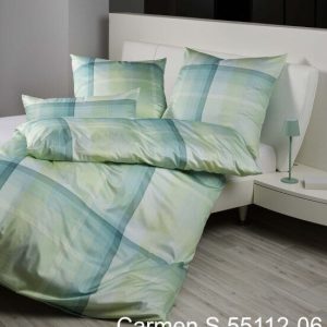 Janine Janine Interlock-Jersey Bettwäsche CARMEN S 55112 salbeigrün Größe: 135×200 cm + 80×80 cm | Janine Bettwäsche