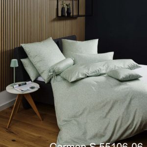Janine Janine Interlock-Jersey Bettwäsche CARMEN S 55106 salbeigrün Größe: 80×80 cm | Janine Bettwäsche