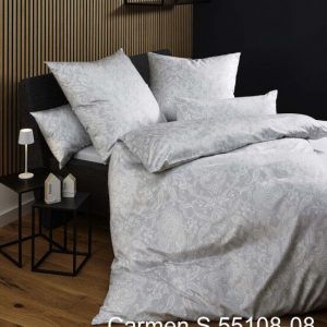 Janine Janine Interlock-Jersey Bettwäsche CARMEN S 55108 silbergrau Größe: 135×200 cm + 80×80 cm | Janine Bettwäsche