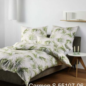 Janine Janine Interlock-Jersey Bettwäsche CARMEN S 55107 grün Größe: 135×200 cm + 80×80 cm | Janine Bettwäsche