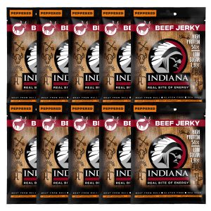 INDIANA Beef Jerky – 25g 10er Pack Peppered | indiana-jerky