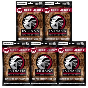 INDIANA Beef Jerky – 90g 5er Pack Original | indiana-jerky