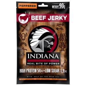 INDIANA Beef Jerky – 90g Einzelpack Peppered | indiana-jerky