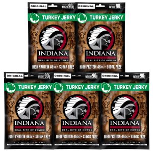INDIANA Turkey Jerky – 90g 5er Pack | indiana-jerky