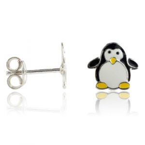 Kinderohrstecker 925 Sterling Silber mit Pinguin | Mein-Ohrstecker