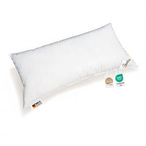 Kopfkissen Kissen 660g neue weiße Federn Klasse 1 Daunenpass 40×80 | Bettenhaus-Breuer