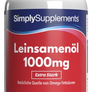 Leinsamenöl 1000mg – 360 Kapseln | SimplySupplements
