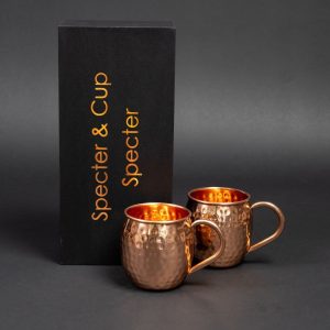 Moscow Mule Kupferbecher-Set Specter – 2x Moscow Mule Becher (gehämmert, 500 ml) | Specter & Cup