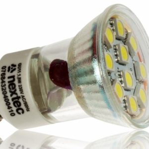 Nextec mini GU10 Spot 1,8 Watt Schutzglas 35mm Kopf | bigE