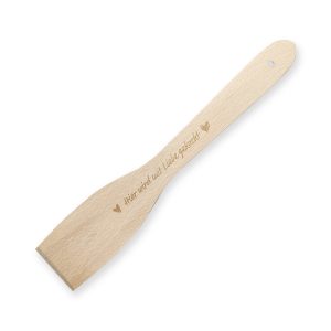 Pfannenwender “Hier wird mit Liebe gekocht” | Deine Wörter