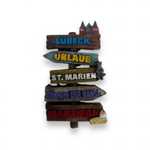 Poly Magnet Lübeck Wegweiser | Lübeck Places Shop