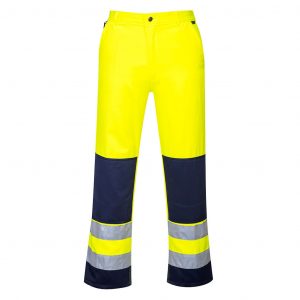 Portwest Seville Hi-Vis Contrast Work Trousers, gelb marine, L | Krähe Workwear