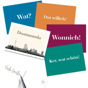 Postkarten “Dortmund Mix” (5er-Pack) | Deine Wörter
