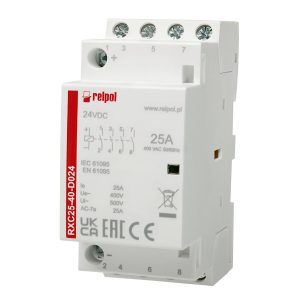 RELPOL RXC25-40-D024 Installationsschütz 24V DC 25A 4 Schliesser | elotronics