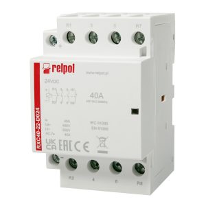 RELPOL RXC40-22-D024 Installationsschütz 24V DC 40A 2 Schliesser + 2 Öffner | elotronics