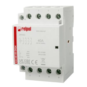 RELPOL RXC40-40-D024 Installationsschütz 24V DC 40A 4 Schliesser | elotronics