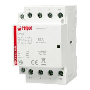 RELPOL RXC63-22-A024 Installationsschütz 24V AC 63A 2 Schliesser + 2 Öffner | elotronics
