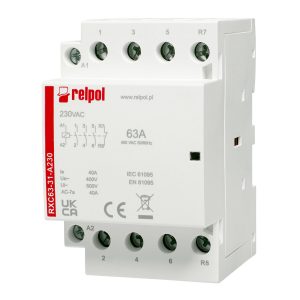 RELPOL RXC63-31-A230 Installationsschütz 230V AC 63A 3 Schliesser + 1 Öffner | elotronics