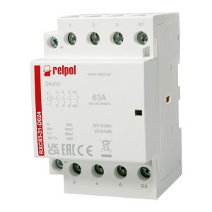 RELPOL RXC63-31-D024 Installationsschütz 24V DC 63A 3 Schliesser + 1 Öffner | elotronics