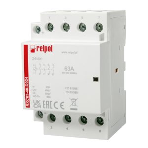 RELPOL RXC63-40-D024 Installationsschütz 24V DC 63A 4 Schliesser | elotronics