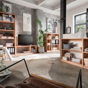 Massives modulares Regalsystem Woodland in 82 cm Höhe aus Kernbuche oder Wildeiche | massive-naturmoebel