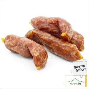 SALAMI BEISSERLE CLASSIC | Milde Snack Wurst aus Schweinefleisch | Mild-Pikante PREMIUM Wurstsorte | 4 Stück | Alpen Sepp – Alpengenuss
