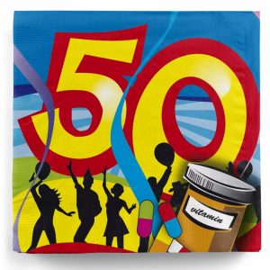 50. Geburtstag Servietten Swirls ordern | Karneval-Universe