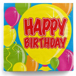 Servietten Happy Birthday Bunte Servietten | Karneval-Universe