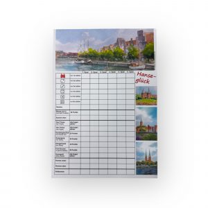 Spielblock “Hanseglück” – Würfelspiel im Lübeck-Design | Lübeck Places Shop
