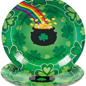 St. Patricks Day Dessert Pappteller 8 St. Partygeschirr | Karneval-Universe