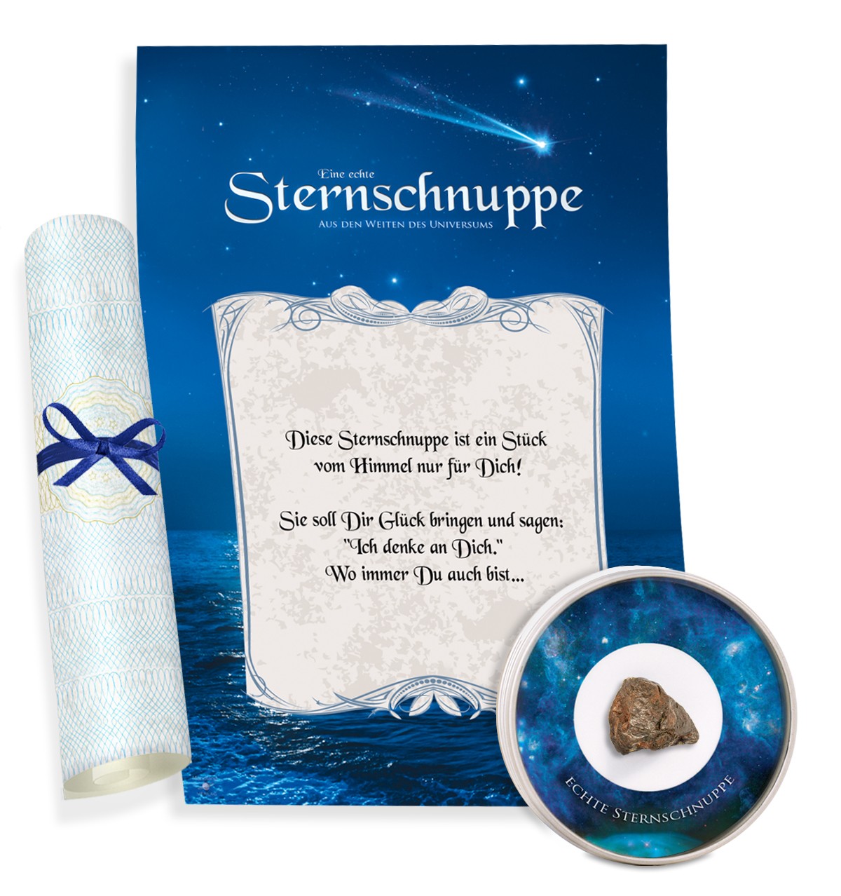 Glücksbringer Sternschnuppe | Das funkelnde Geschenk mit echtem Glücksstern | Mondland