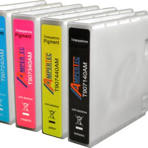 4 Ampertec Tinten ersetzt Epson C13T9071 – 9074 4-farbig | Tonerpreis