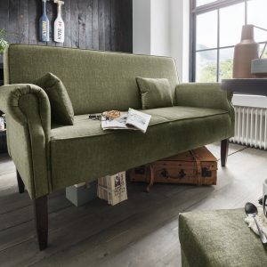 Tischsofa im Landhausstil – Modell TAVOLA in dunkelgrün | massive-naturmoebel