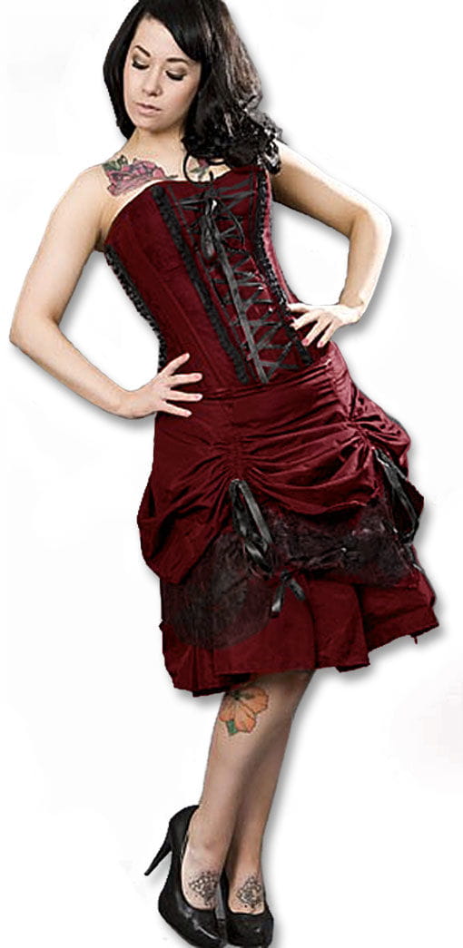 Trägerloses Corsagenkleid mit Raffung -Sexy Steampunk Corsage M / 36 | Karneval-Universe