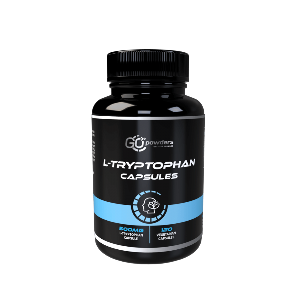 Go Powders L-Tryptophan 500 mg. 120 Capsules | rawpowders.de